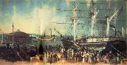 Samuel Bell Waugh The Bay and Harbor of New York Sweden oil painting artist